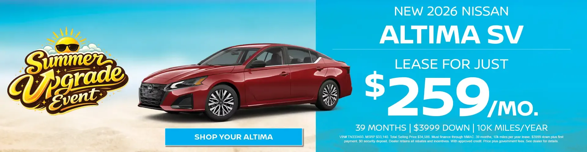 New 2026 Nissan Altima Special